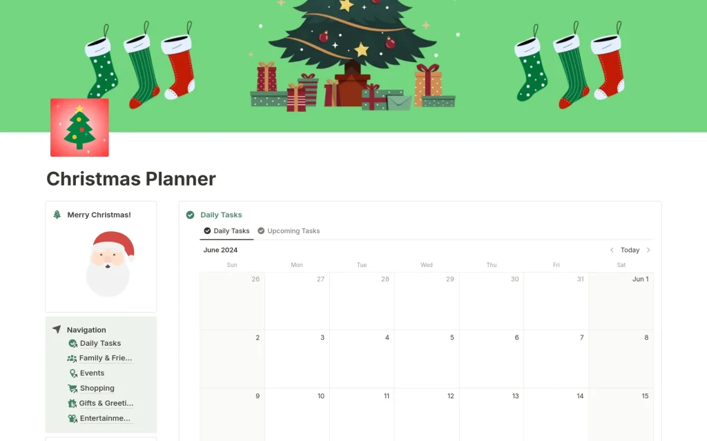 Christmas Planner Notion Template