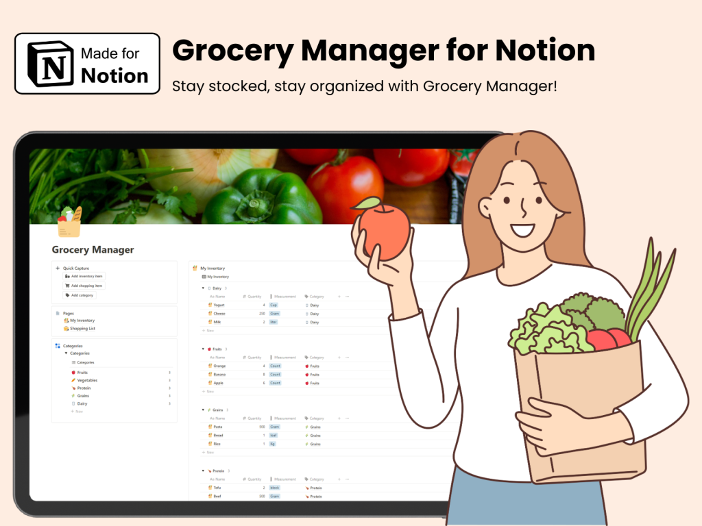 Grocery Manager Notion Template