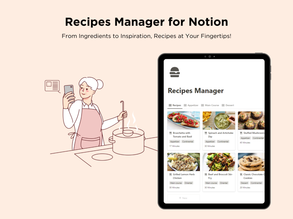 Recipes Manager Notion Template