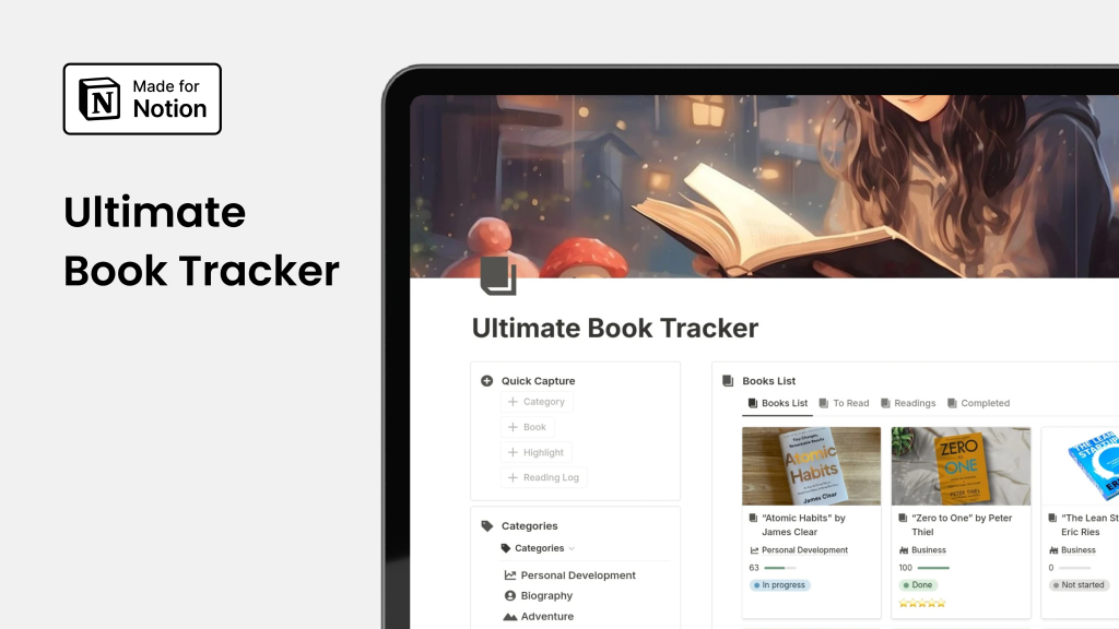 Ultimate Book Tracker Notion Template