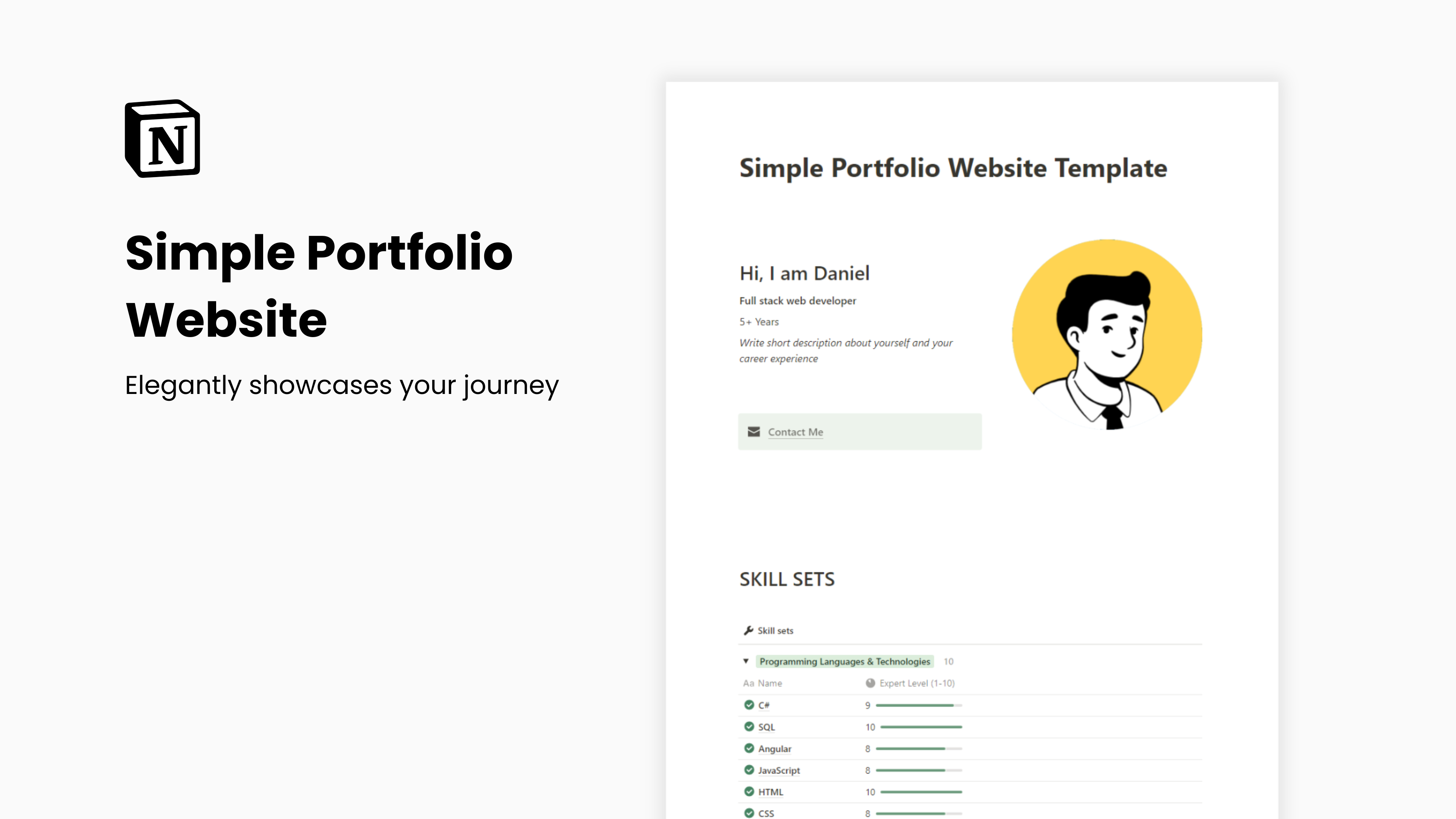 simple portfolio website