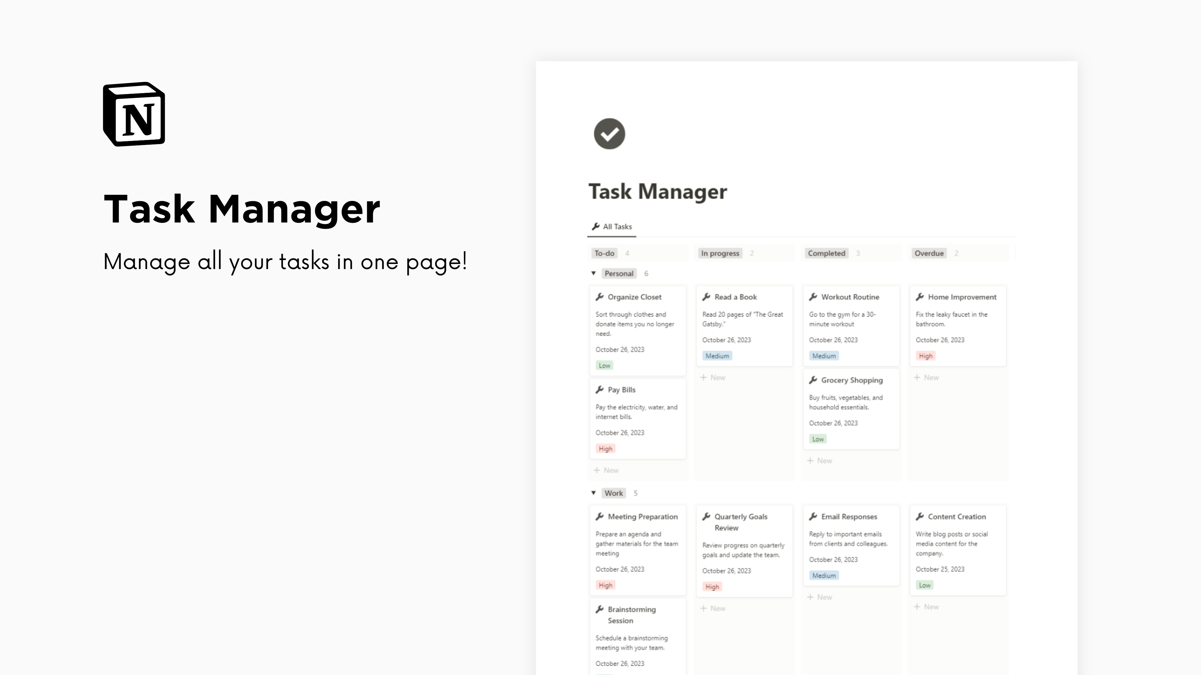 task manager notion template